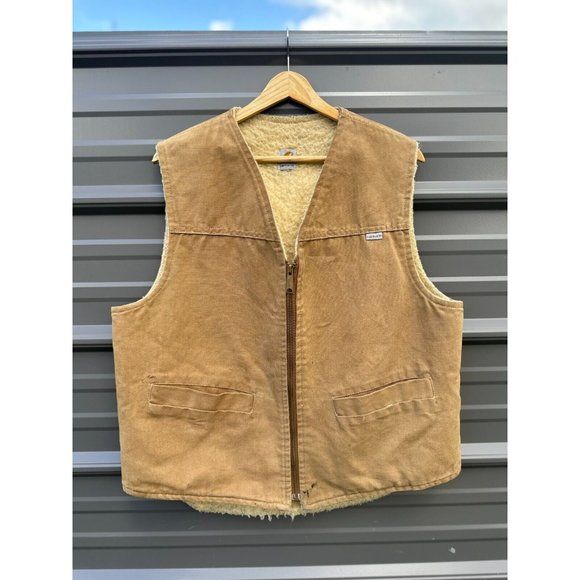 Carhartt | Jackets & Coats | Vintage Carhartt Vest Mens Large Sherpa Fleece Front Logo Usa Union 